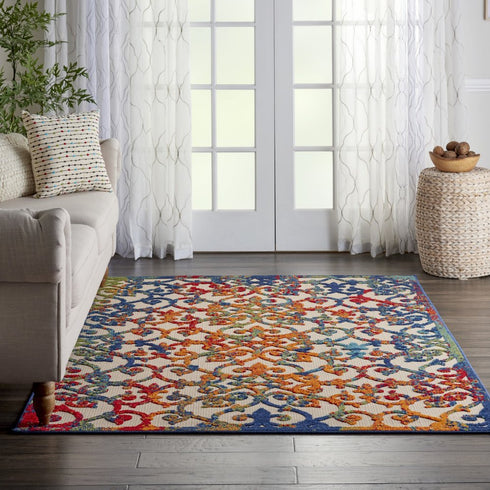 Rainbow Colored Indoor Outdoor Runner Rug